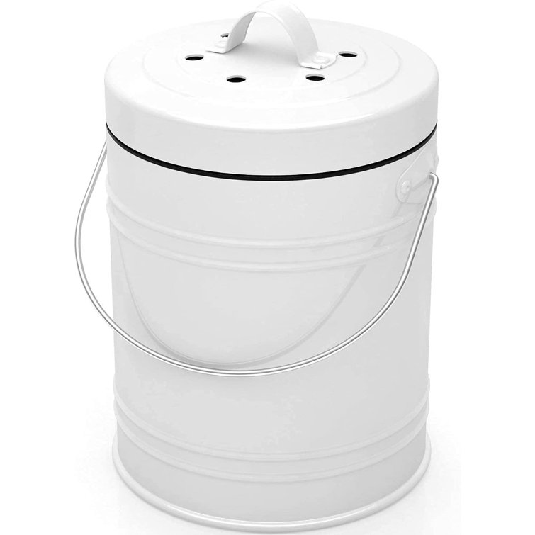 Cooler Kitchen Oversized 1.3 Gallon Kitchen Compost Bin & Reviews Wayfair